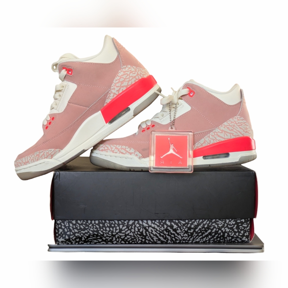 Nike Jordan 3 Retro Rust Pink CK9246-600 Women 6.5US w/ Box Tags Extra Laces